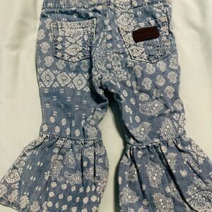 Baby Girl Wrangler  Blue Paisley Flared Bottoms
